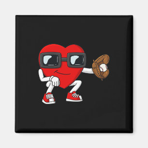 Valentinstag Heart Baseball Catcher Fun Boys Gir Magnet