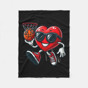 Valentinstag Heart Dunking Basketball Boys Girls Fleecedecke