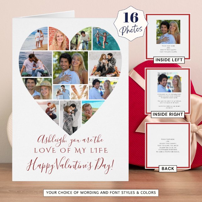 Valentinstag-Heart-FotoCollage Benutzerdefinierter (Von Creator hochgeladen)