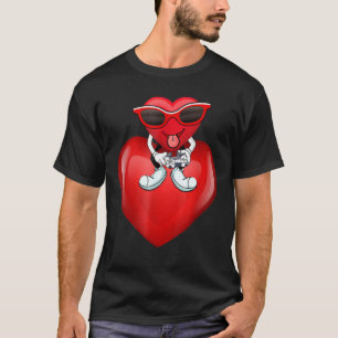 Valentinstag Heart Gamer Valentine Dab Liebe Boy T-Shirt