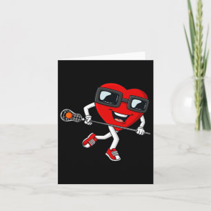 Valentinstag Heart Holding Lacrosse Stick Boys G Karte
