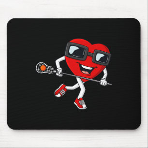 Valentinstag Heart Holding Lacrosse Stick Boys G Mousepad