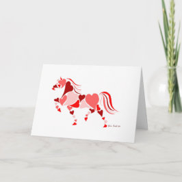 Valentinstag Heart Horse Feiertagskarte