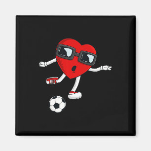 Valentinstag Heart Kicken ein Fußballball Jungs Gi Magnet