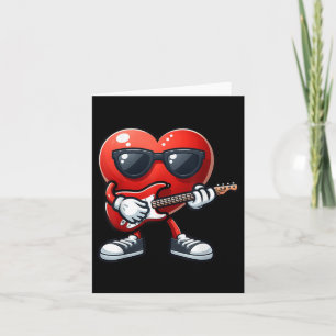 Valentinstag Heart Playing Gitarre Kleinkind Febru Karte