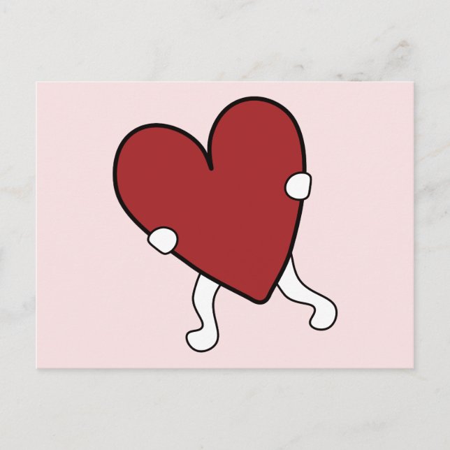 Valentinstag Heart Postkarte (Vorderseite)
