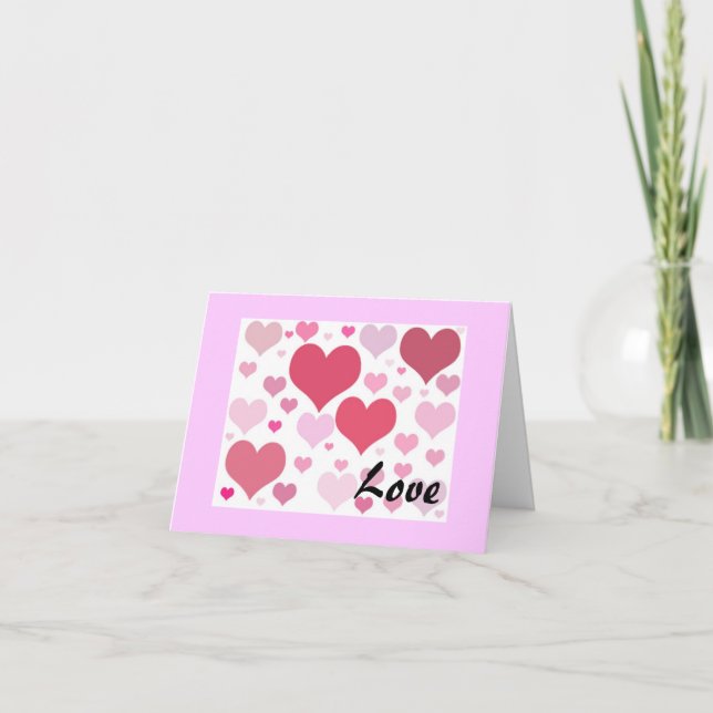 Valentinstag Hearts Feiertagskarte (Vorderseite)