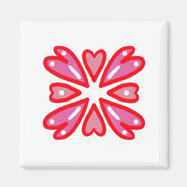 Valentinstag Hearts Magnet (Vorne)