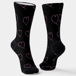Valentinstag Hearts Scribbles Socken
