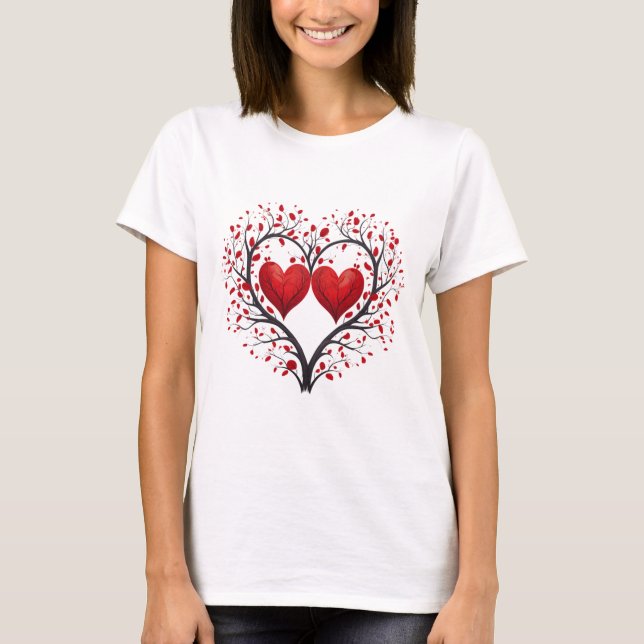Valentinstag Hearts T-Shirt (Vorderseite)