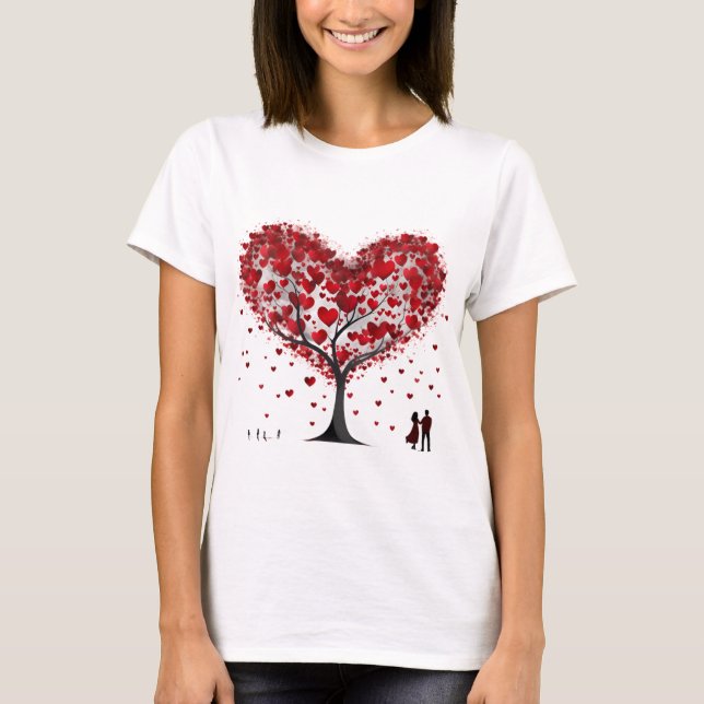 Valentinstag Hearts T-Shirt (Vorderseite)