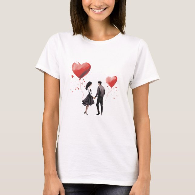 Valentinstag Hearts T-Shirt (Vorderseite)