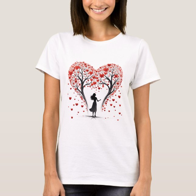 Valentinstag Hearts T-Shirt (Vorderseite)