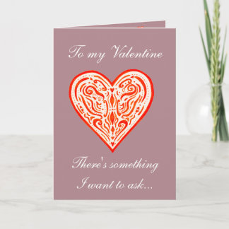 Valentinstag Heiratsantrag Karte