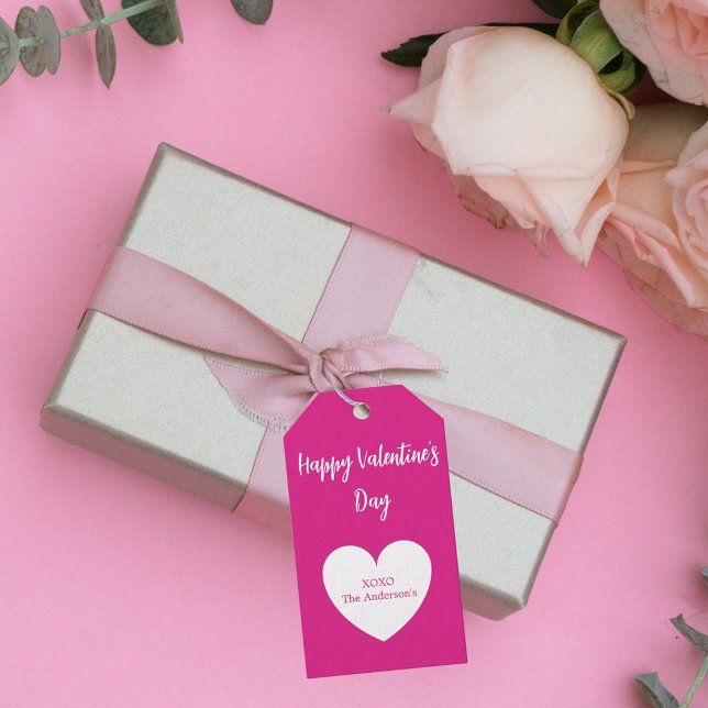 Valentinstag heiß rosa Herz Geschenkanhänger (Von Creator hochgeladen)