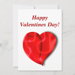 Valentinstag! Hellrotes Herz, Liebe, Urlaub Einladung