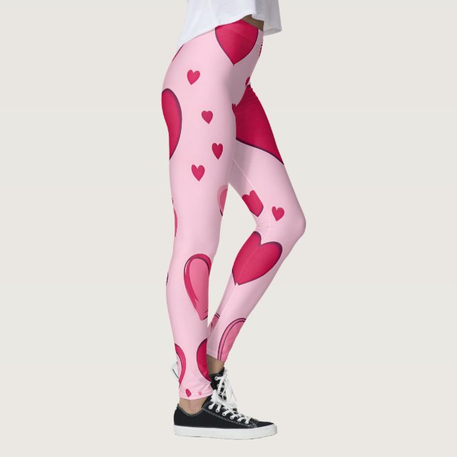 Valentinstag Herz 01 Leggings (Rechts)