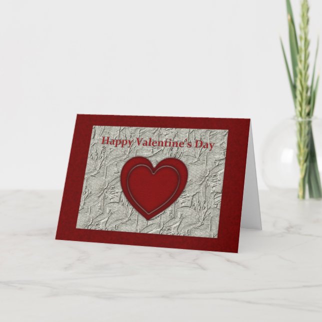 Valentinstag Herz 2 Herz Feiertagskarte (Vorderseite)