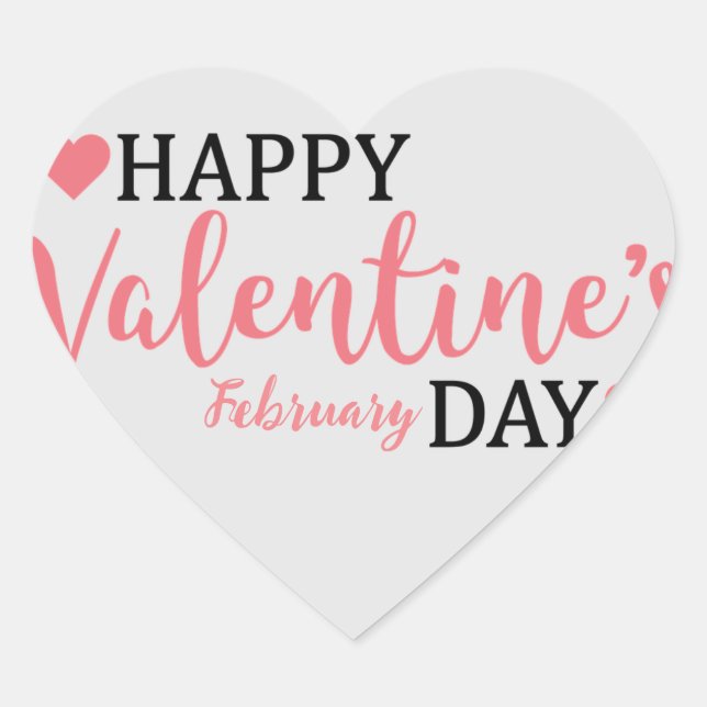 Valentinstag Herz-Aufkleber (Vorderseite)