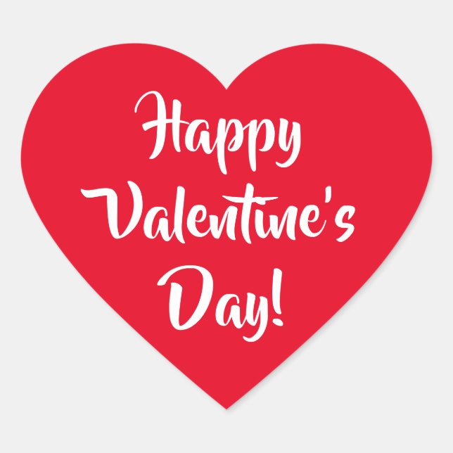 Valentinstag Herz-Aufkleber (Vorderseite)
