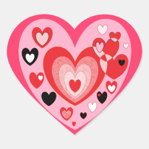Valentinstag Herz-Aufkleber