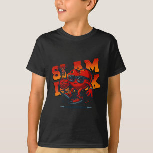 Valentinstag Herz Bysketbyll Slam Dunk Männer Frau T-Shirt