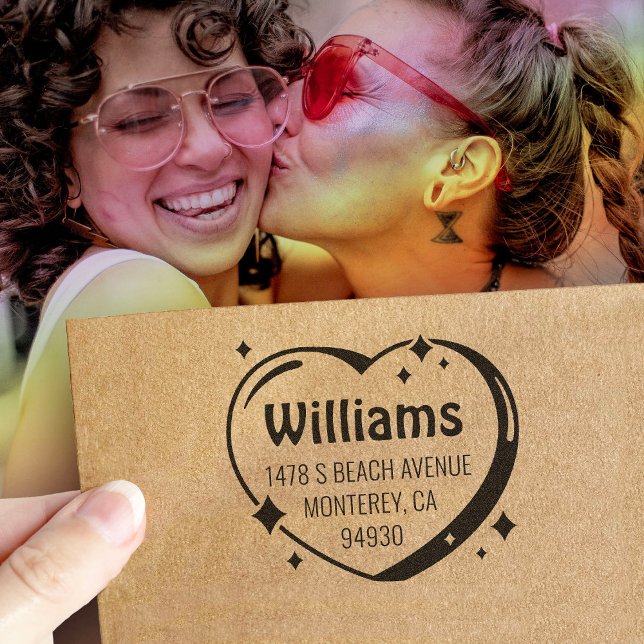 Valentinstag Herz Candy Rücksendeadresse Permastempel (Von Creator hochgeladen)