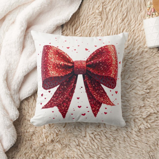 Valentinstag Herz Coquette Bow Kissen (Decke)