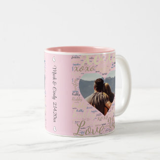 Valentinstag Herz Custom Foto Zwei-Tonen-Coffe Zweifarbige Tasse