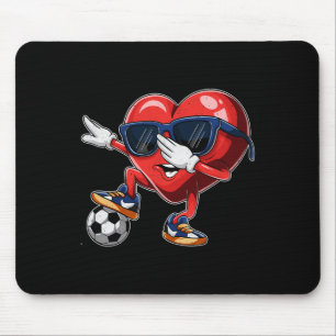 Valentinstag Herz Dabbing Herz Spieler Fußball  Mousepad