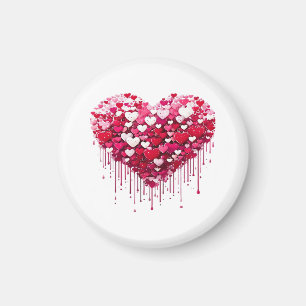 Valentinstag-Herz-Designs Splatter-Paint-Kunst Magnet