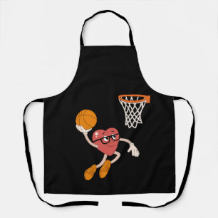 Valentinstag Herz-Dunking Süß Basketball Schürze