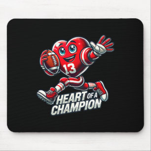 Valentinstag Herz eines Champion Football Design Mousepad