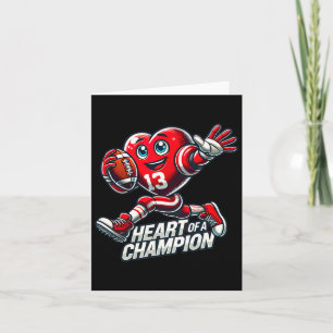 Valentinstag Herz eines Champion Football Designs Karte