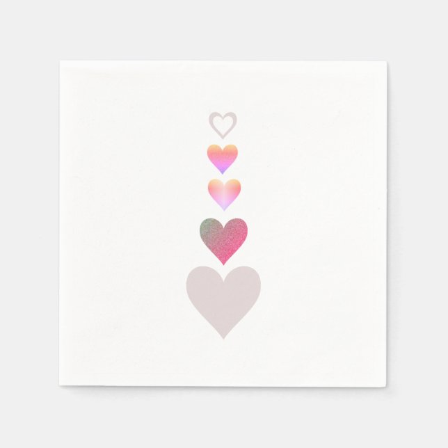 Valentinstag Herz Einfaches Niedliches Muster Serviette (Vorderseite)