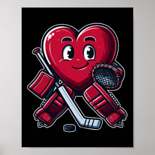 Valentinstag Herz Eishockey Torwart Poster