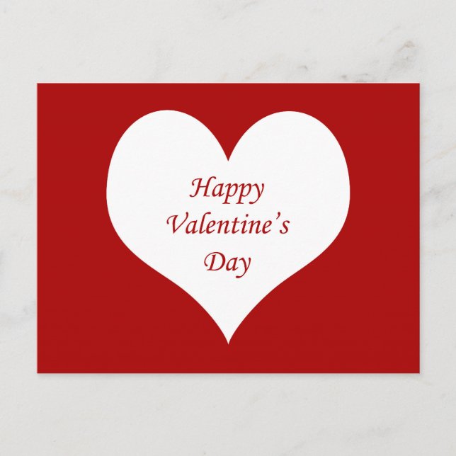 Valentinstag Herz Feiertagspostkarte (Vorderseite)
