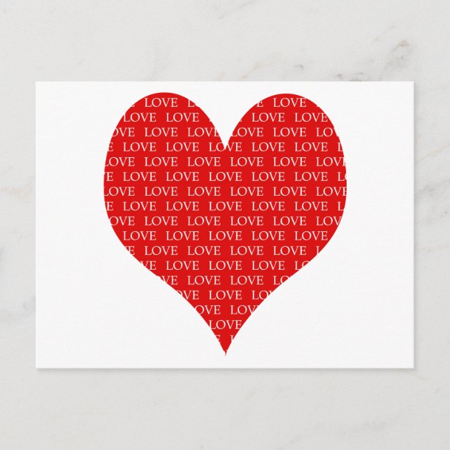 Valentinstag Herz Feiertagspostkarte (Vorderseite)