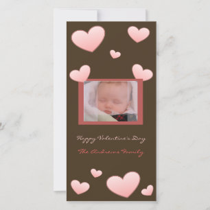 Valentinstag Herz Foto-Karte Feiertagskarte