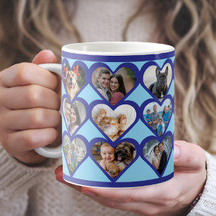 Valentinstag-Herz-Fotocollage Kaffeetasse