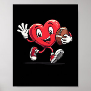 Valentinstag Herz Fußball Für Jungen Mädchen Kinde Poster
