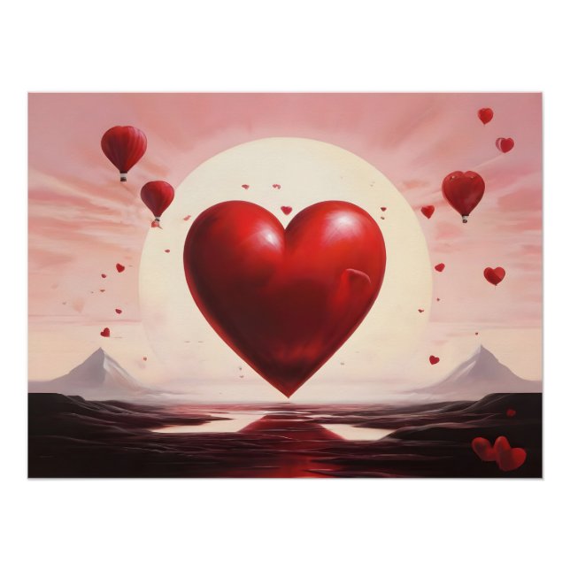 valentinstag herz geschenk  für freundin poster (Vorderseite)