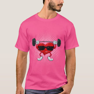 Valentinstag Herz Gewichtheben Lustig Deadlift T-Shirt