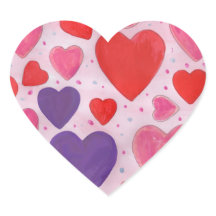 Valentinstag Herz in Rosa Lila und Rot