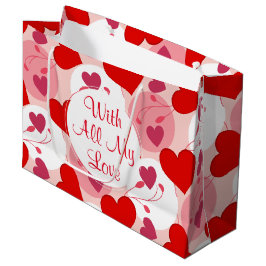 Valentinstag Herz in Rot und Rosa Große Geschenktüte