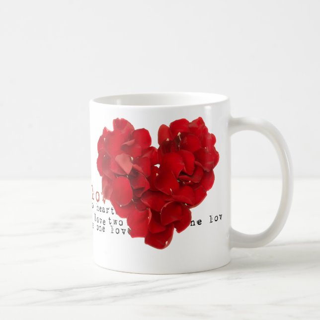 Valentinstag-Herz Kaffeetasse (Rechts)