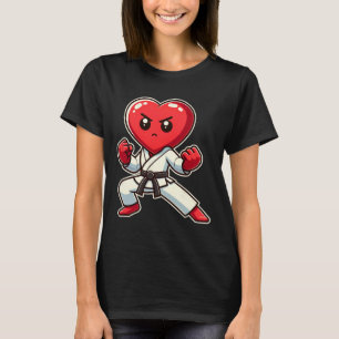 Valentinstag Herz Karate Taekwondo Mma Martial T-Shirt