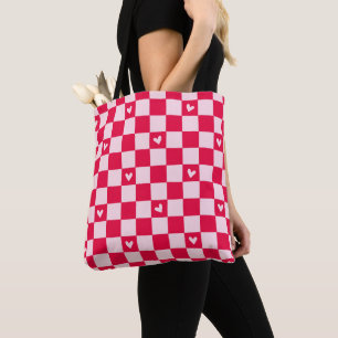 Valentinstag-Herz-Karo-Tasche