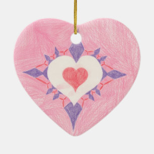Valentinstag Herz Keramik Ornament