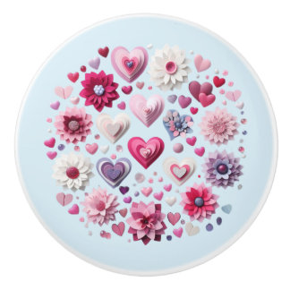Valentinstag-Herz Keramikknauf